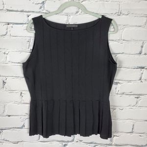 St.John Black Knit Sleeveless Top